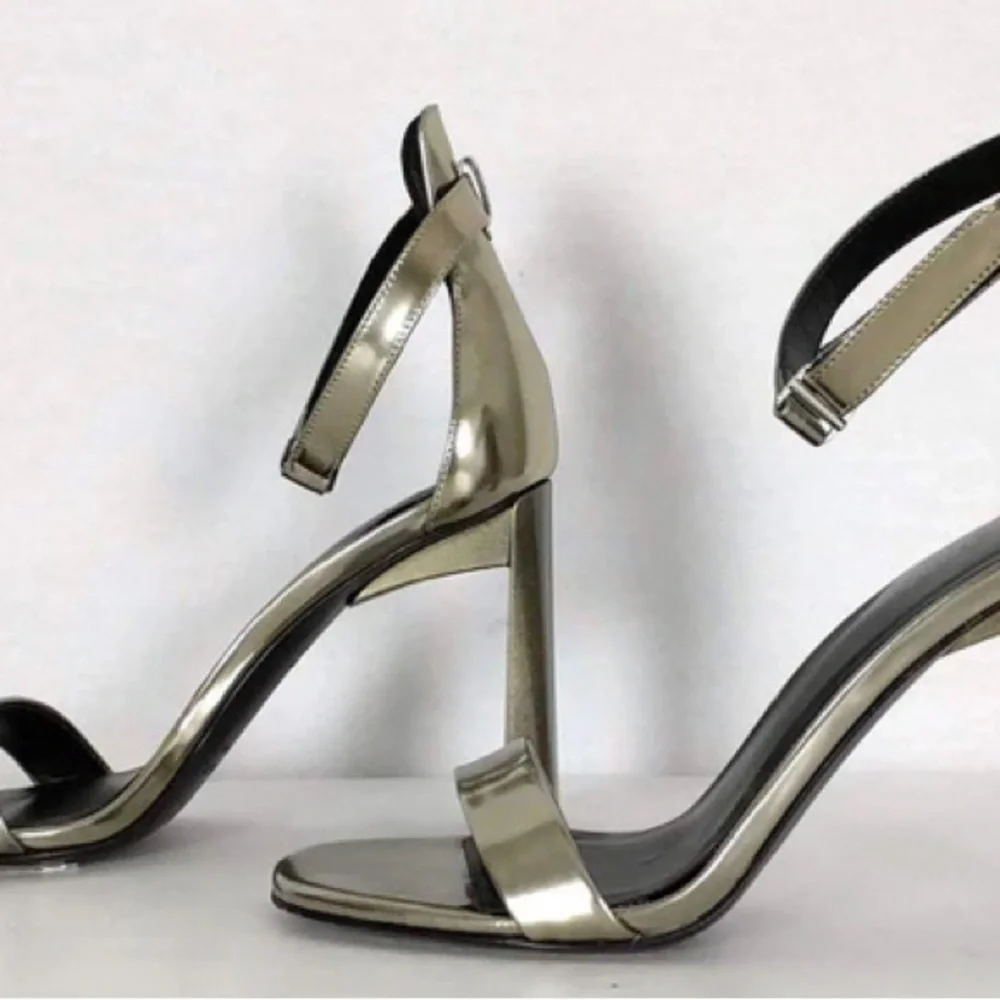 Via Spiga - Silver Ankle Strap Sandals Sz 8